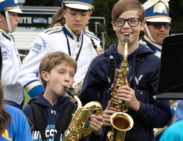 South River Feeder Elementary, Middle and High School Combined Band Performing
